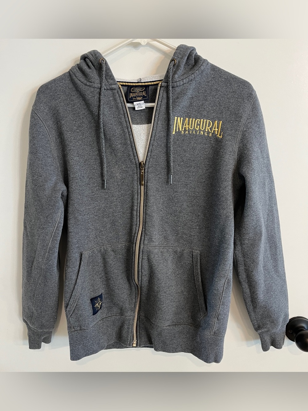 Women’s size XS Disney Inaugural Disney Wish Gray Zip Up Hoodie